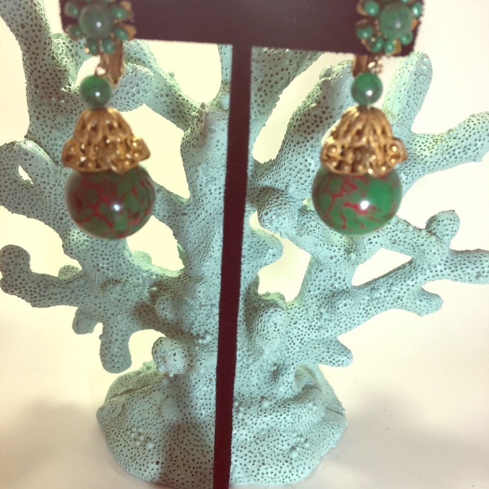 Miriam Haskell Signed Earrings